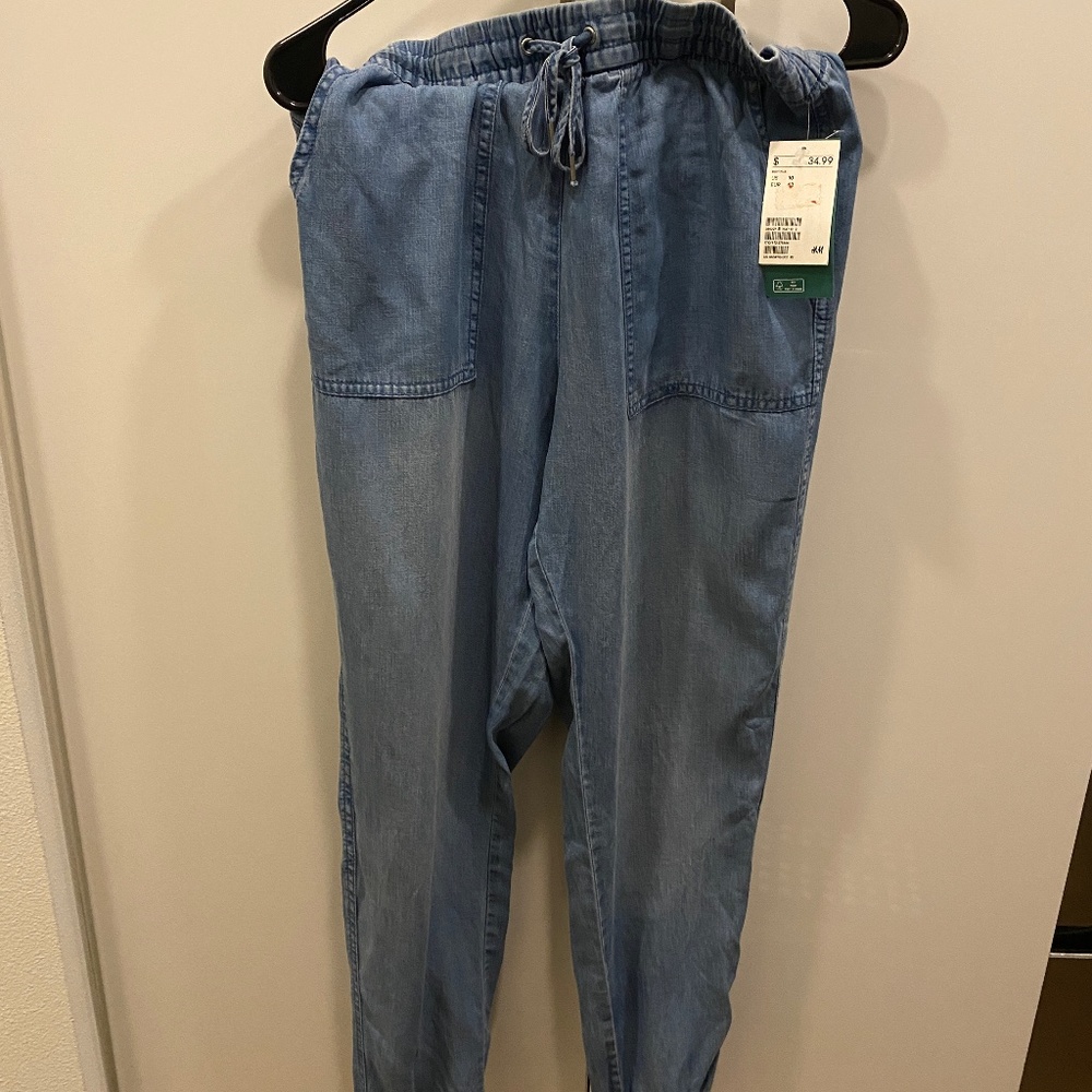 H&M Women’s Drawstring High-Waist Jogger Jeans *Never Been Worn*
